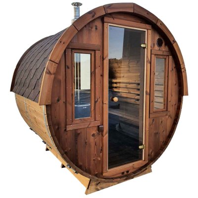 Wooden barrel sauna from buci 300 cm