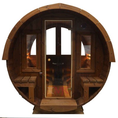 Holzfass-Sauna von buci 3 Meter lang