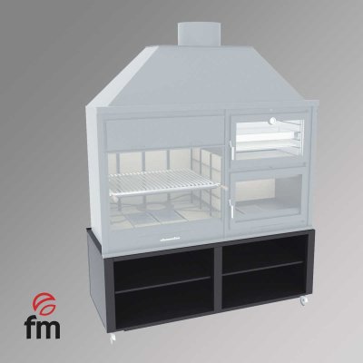 Charcoal and Wood Grill Oven Fusion 200 from FM Calefacción