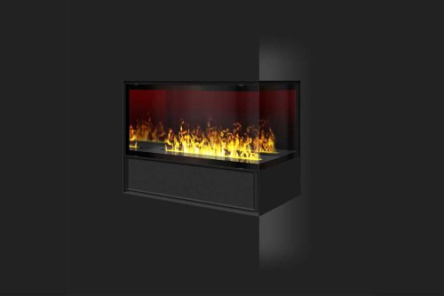 The Flame electric fireplace Hip 50  2 sides