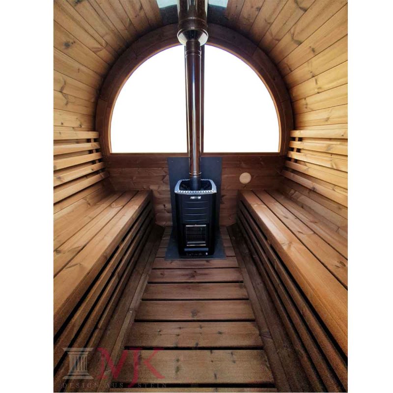 Holzfass-Sauna von buci 2 Meter lang