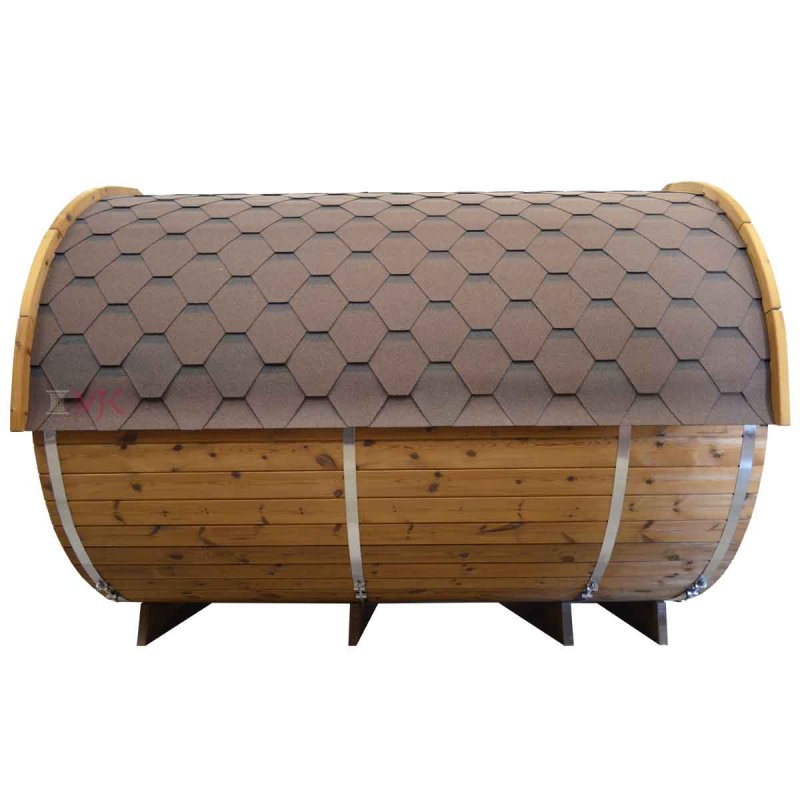 Holzfass-Sauna von buci 3 Meter lang