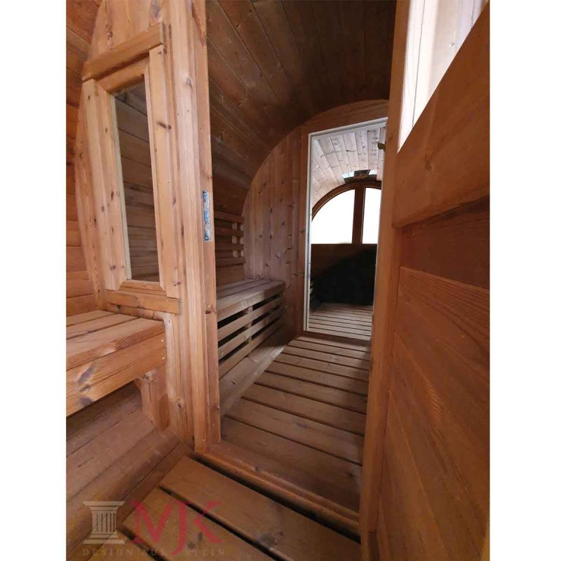 Wooden barrel sauna from buci 450 cm