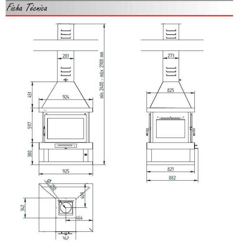 fireplace stove FM Calefaccion C-204K