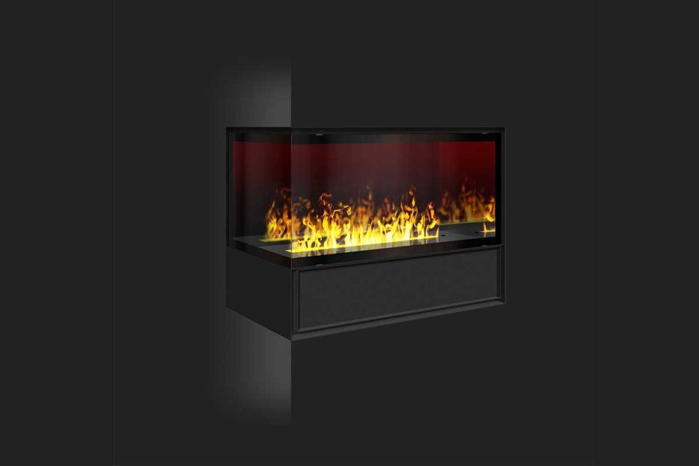 The Flame electric fireplace Hip 50 2 sides